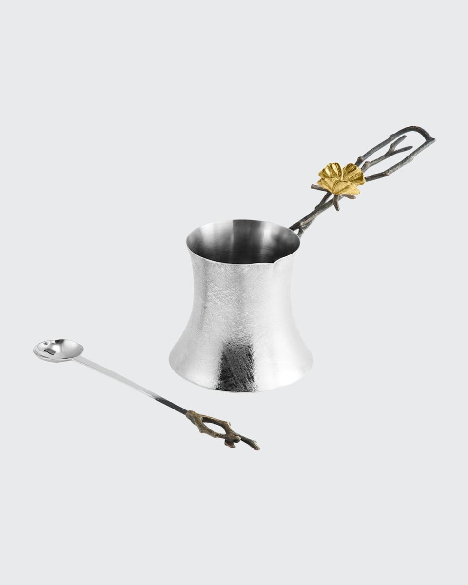 Butterfly Ginkgo Coffee Pot with Spoon